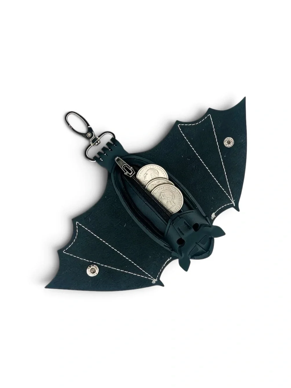 🆕 Vegan Leather - Spooky - Bat Wing - Coin - Belt Pouch - Keychain - Bag Charm